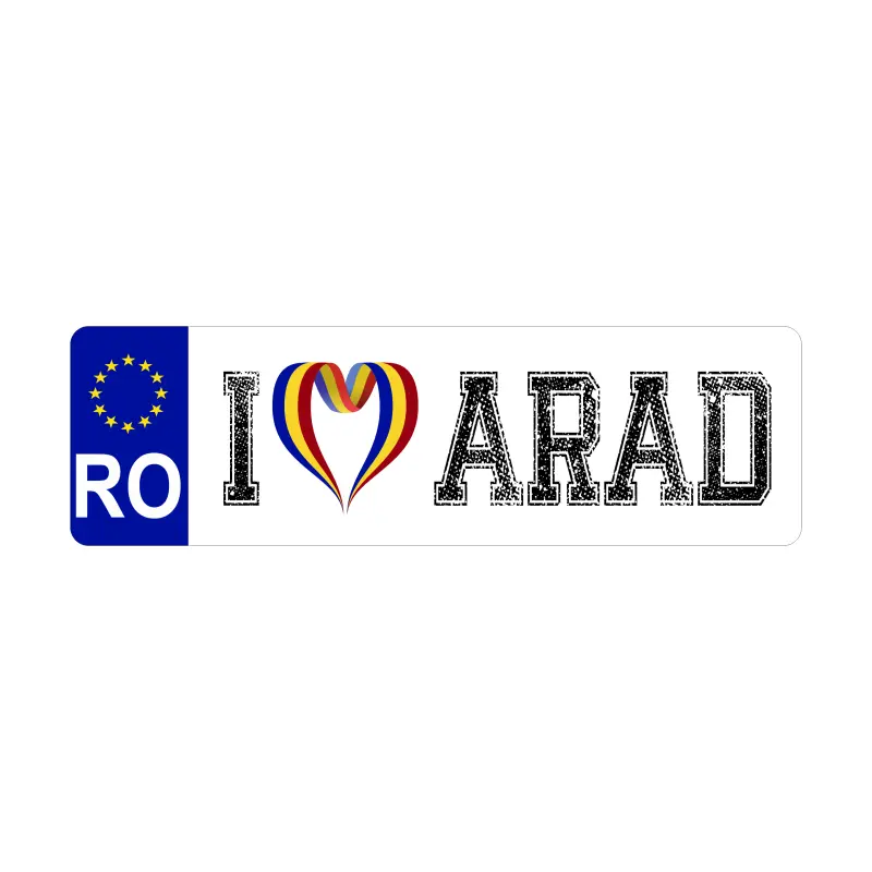 I love arad, autocolant, dimensiune 200x60mm